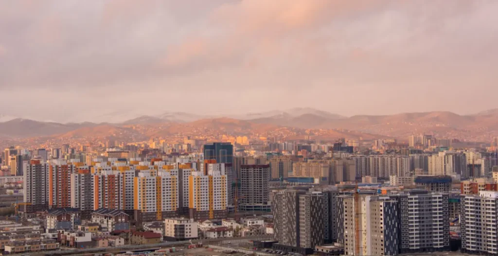 Cityscape of Ulaanbaatar, Mongolia.