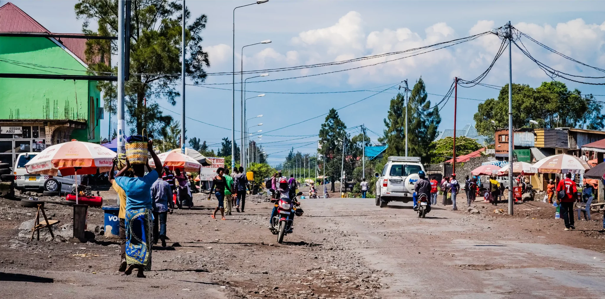 A street scene in Goma, North Kivu province, DRC.